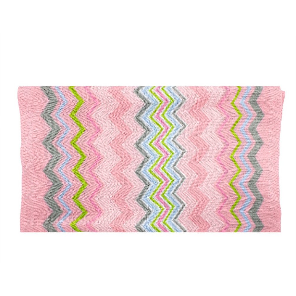 Missoni Women's Cotton Zig-Zag Scarf Shawl Sarong Wrap Pink Green Blue